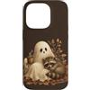 Halloween in October Custodia per iPhone 14 Pro Carino Fantasma Raccoon Autunno Halloween