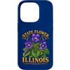 Illinois State Territory Apparel and Goo Custodia per iPhone 14 Pro Fioritura viola dell'Illinois