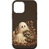 Halloween in October Custodia per iPhone 12 mini Carino Fantasma Raccoon Autunno Halloween