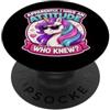 Apparently I Have an Attitude Unicorn Me Apparentemente ho un atteggiamento che conosceva divertente unicorno ragazza PopSockets PopGrip Adesivo