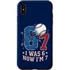 Boys Seventh Birthday Sports Meme Ts Custodia per iPhone XS Max 6 7 Baseball I was 6 Now I'm 7 boy settimo 7th Birthday