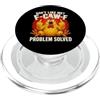 Funny F-Caw-F Merch Tees and Gifts F-Caw-F Problem Solved - Dark Humor Sarcasm Chicken Pun Meme PopSockets PopGrip per MagSafe