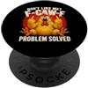 Funny F-Caw-F Merch Tees and Gifts F-Caw-F Problem Solved - Dark Humor Sarcasm Chicken Pun Meme PopSockets PopGrip Adesivo
