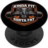 Kinda Fit Sorta Fat Funny Gym Elephant M Kinda Fit, tipo grasso, divertente elefante da ginnastica, sollevamento pesi, paffuto PopSockets PopGrip Adesivo