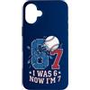 Boys Seventh Birthday Sports Meme Ts Custodia per iPhone 16 Plus 6 7 Baseball I was 6 Now I'm 7 boy settimo 7th Birthday