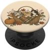 Autumn Cat Basket Carino autunno gatti zucca cestino foglie autunnali PopSockets PopGrip Adesivo