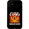 Funny F-Caw-F Merch Tees and Gifts Custodia per iPhone 11 F-Caw-F Problem Solved - Dark Humor Sarcasm Chicken Pun Meme