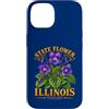 Illinois State Territory Apparel and Goo Custodia per iPhone 14 Fioritura viola dell'Illinois