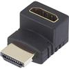 SpeaKa Professional Speaka Adattatore HDMI [1 X HDMI maschio - 1 X HDMI femmina ] 270° ad angolo superiore placcato oro contatti professionali