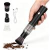 Jectse Pulitore per macinacaffè, Mini Aspirapolvere per Polvere di caffè Senza Fili, Rimuovi Fondi di caffè Portatile, Ideale per Auto, Casa, Ufficio, Pulitore Portatile per macinacaffè (BLACK)