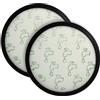 vhbw 2x filtro compatibile con Rowenta Green Force Cyclonic Effitech RO7C30EA, RO7C66EA aspirapolvere - Filtro aria di scarico, nero/bianco