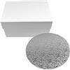 Miss Bakery's House® Scatola per torta con bordo in MDF, 30 x 30 x 15 cm, colore: bianco