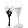 LUNLUN HOME Bicchieri da champagne per matrimoni Flauti da champagne per gli sposi
