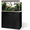 AQPET RIVERIUM Acquario Completo 240L con Mobile in Legno, Vetro Extrachiaro 10 mm, Filtro Esterno HALO 300, LED RGB BRIGHT 900R, Riscaldatore 200W, Acqua Dolce e Marina (Nero)