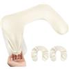 EBANKU Set di 2 coperture per braccioli per unghie per nail tech, in pelle PU di alta qualità, impermeabili, adatte per manicure professionale a forma di U, poggia mani e altro ancora