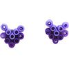 Generico Orecchini a lobo perline fuse Freccia (CL0158 - Viola e lilla)