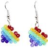 Generico Orecchini pendenti perline fuse Cuore arcobaleno - CL0176