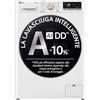 LG AI DD D4R7011TSWG Lavasciuga 11/6kg, Serie R7, Classe A-10%/D, Lavatrice Asciugatrice, 1400 Giri, TurboWash 360, Vapore, Allergy Care, Eco Hybrid, Wi-Fi, Bianca