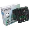 Mixer Audio DJ 4 con Interfaccia USB BT XLR Uscite Bilanciate 48V
