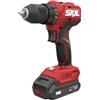 SKIL 3011HA Trapano avvitatore a batteria (per legno e acciaio, trasmissione a due velocità, motore senza spazzole, funzionamento a batteria, blocco automatico del mandrino, utensili, accessori