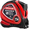 WISEUP Metro a nastro magnetico, flessometro di alta qualità 7,5 m, resistente alla flessione, autobloccante, guscio ABS anti-collisione, metro a nastro professionale con clip