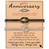 Wisedawn Braccialetto per anniversario, regalo per donne, uomini, coppie, fidanzato, marito, moglie, 1 anno 25 40 50° anniversario di matrimonio, braccialetti coordinati