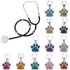 SUPERFINDINGS 12pcs Stetoscopio Ciondolo Con Zampa Cane Carino Personalizzabile Stetoscopio Pendente Accessori Smalto Lega Stetoscopio Pendente Decorazioni Per Personale Medico