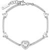 Brosway Bracciale Donna in Argento | Bracciale con Infinite White e Simbolo Cuore | Collezione Fancy - FIW164
