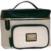 Camomilla Milano Beauty Case Organizzato Donna, Borsa Trucco, Collezione Duo di Classe, Colore Verde