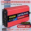 TATALIKEN Presa UE inverter Onda sinusoidale pura Accessori auto DC 12V/24V a AC 220V Convertitore di trasferimento di tensione Adattatore di ricarica Display a LED
