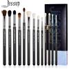 Jessup Set di Pennelli per Trucco Occhi Jessup, Pennello Professionale per Sfumature Occhi, Setole Sintetiche per Ombre, Piega Palpebrale, Matita Smoky T338
