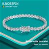 KNOBSPIN D VVS1 Bracciale tennis rotondo Moissanite Bracciale originale in argento sterling s925 placcato oro 18 carati con braccialetti GRA per donna uomo