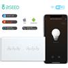 BSEED WIFI Dimmer Switch doppio LED dimmerabile Touch Light Switch pannello in vetro retroilluminato blu funziona con Google Tuya Smart Life