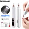 MEETCARE Trapano per unghie wireless 6in1 15000 giri/min con luce LED e schermo Taglierina per manicure Riparazione unghie Pedicure Fresa Lucidatore Levigatrice
