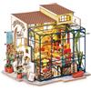 Robotime Rolife Kit per case delle bambole in miniatura fai-da-te per costruire regali artigianali per case delle bambole in legno 3D per bambini L'angolo della felicità