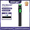 ZoeRax Localizzatore Visivo di Guasti in Fibra Ottica 30/15mW Ricaricabile con Adattatore FC/LC, Penna Luminosa Verde/Rossa Tipo-C (5MW Batteria Non Inclusa)