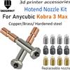 BEGRINT Per Anycubic Kobra 3 Max Ugello Rame Ottone Acciaio temprato Sostituisci ugello Testina di stampa per Anycubic Kobra 3 Max Combo Accessori