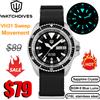 Watchdives WD1980 V3 Orologio VH31 Sweep Seconds Movimento Vetro zaffiro BGW9 Luminoso 10Bar Impermeabile 39mm Orologi militari