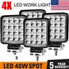 UNI-SHINE UNISHINE 2.5 "LED Lampada da lavoro Faretto Offroad Camion Trattore Barca SUV ATV 12V 24V 8000LM 6000K Guida Fendinebbia Accessori auto