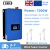 Y&H Inverter Eolico Grid-Tie MPPT Y&H 1000W con Limitatore/Carico di Scarico, da 22-65VDC a 110V/230VAC per Generatore Eolico AC 24V (Modulo Wi-Fi Opzionale)