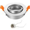 JOYINLED 1/5/10 Pz Nero Bianco Argento Rotondo Da Incasso LED Plafoniera Telaio MR16 GU10 Lampadina Da Incasso Supporto GU10 Spot luce