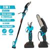DWiusty Cesoia elettrica da potatura con palo telescopico senza spazzole da 2,5 cm 3IN1 Utensile elettrico da giardino a rami alti senza fili per batteria Makita 18V