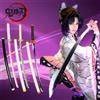 Bandai 104 centimetri Giapponese Katana Samurai Spada Accessorio Demone Slayer Katana Tanjirou Spada Kimetsu No Yaiba Ferro Ninja Coltello Giocattolo Cosplay