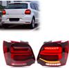 xunder Luci Posteriori a LED per Volkswagen VW Polo 6R 6C TDI TSI GTI 2009-2017, Indicatori di Direzione Sequenziali, Gruppo Fanali Posteriori Rossi