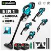 NewBeny Aspirapolvere senza spazzole YOFIDRA 1800W 30KPa 1.5L, portatile, potente aspirazione, strumenti per la pulizia domestica, compatibile con batteria Makita 18V.