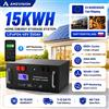 AMZVISION Batteria LiFePO4 48V 300Ah 15Kwh 6500+ Cicli con Equalizzatore Attivo Bluetooth 200A RS485 CAN BMS Monitor PC 51.2V 100Ah 120Ah 150Ah 200Ah Batteria al Litio per Inverter Solare Domestico Accumulo di