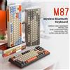 FREEWOLF Tastiera da Gaming Wireless FREEWOLF M87 Retroilluminata TKL 87 Tasti RGB con Sensazione Meccanica, Keycaps PBT Silenziosi per Win e Mac