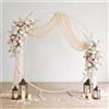 NONE Kit Supporto per Arco di Palloncini in Metallo 2M, Decorazione Circolare per Sfondo, Matrimonio, Compleanno, Fai-da-Te, Supporto per Decorazioni Floreali Senza Attrezzi