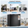 NONE Mini Frigorifero da 46L - 7 Livelli di Raffreddamento, Classe Energetica E, Super Silenzioso, Ripiani Regolabili e Cerniera Porta, Compatto per Hotel, Ufficio, Appartamento