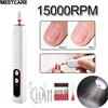 MEETCARE Trapano Elettrico per Unghie con Luce, 3 Velocità Regolabili 15000 RPM, Fresa per Manicure, Riparazione Unghie, Pedicure, Lucidatrice e Levigatrice